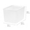 IRIS USA Plastic Modular Stackable Lidded Basket Storage Organizer Bins